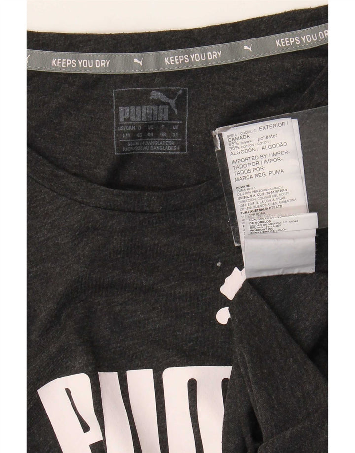Γυναικείο γραφικό μπλουζάκι Puma Top UK 14 Medium Grey Polyester