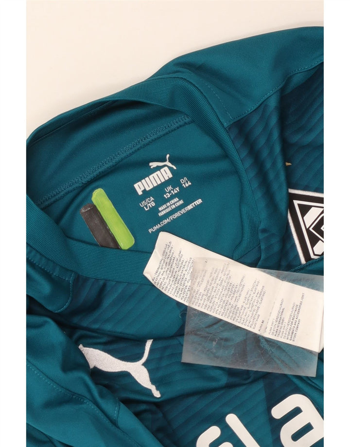 Puma Boys BVB Dortmund Graphic Top Μακρύ μανίκι 13-14 ετών Μπλε γεωμετρικό
