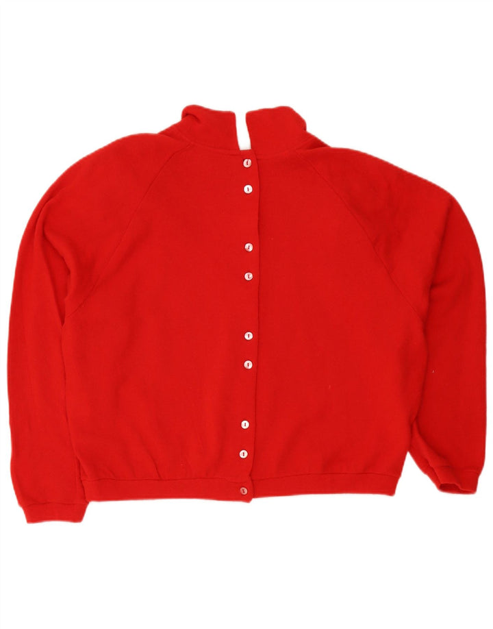 Stefanel Γυναικείο πουλόβερ πόλο με λαιμόκοψη UK 14 Medium Red