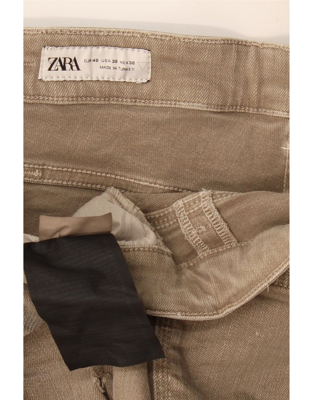 Ανδρικό τζιν σορτς ZARA ταλαιπωρημένο EU 46 XL W36 Χακί