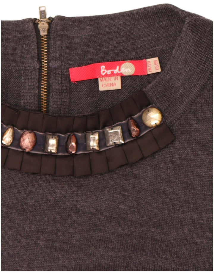 Boden Γυναικείο φόρεμα 3/4 με μανίκια UK 12 Medium Grey