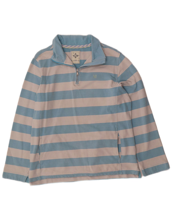 Crew Clothing Γυναικεία φούτερ με φερμουάρ Jumper UK 18 XL μπλε ριγέ