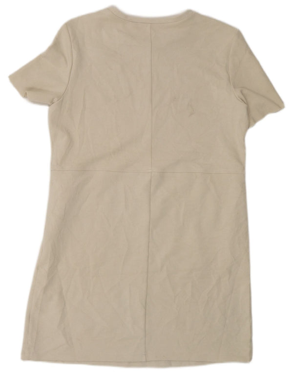 Zara Γυναικείο Φόρεμα Shift UK 14 Medium Beige Polyester