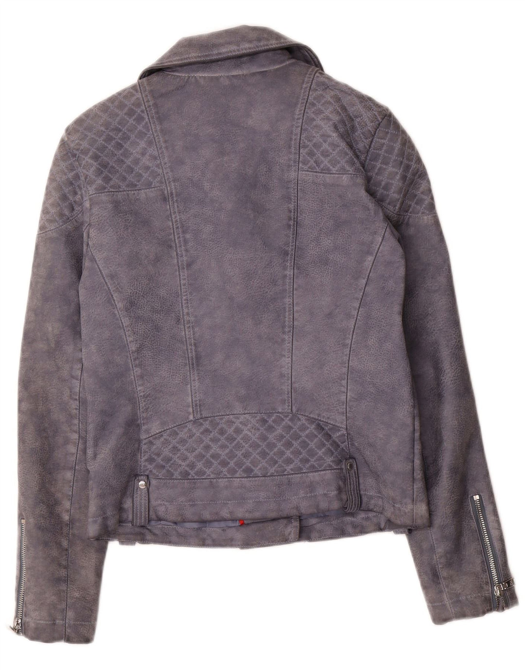 Tommy Hilfiger Γυναικείο Faux Leather Biker Jacket UK 10 Small Grey