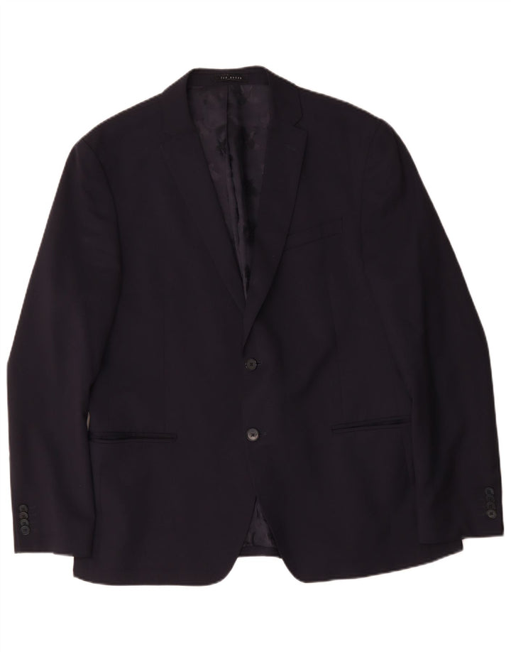 Ted Baker Ανδρικό μπουφάν μπλέιζερ με 2 κουμπιά UK 44 2XL Navy Blue Wool