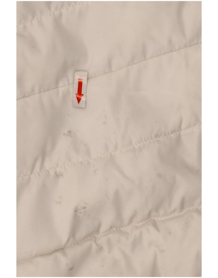 Superdry γυναικείο μπουφάν με κουκούλα UK 14 μεγάλο λευκό πολυεστέρα