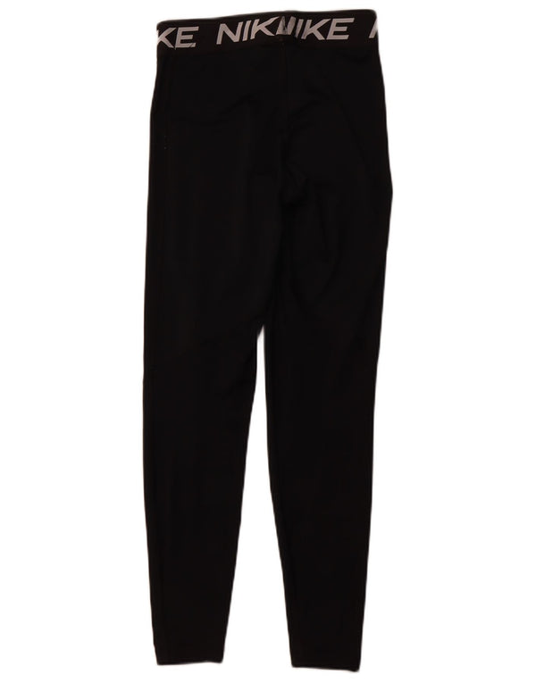 Γυναικεία γραφικά κολάν NIKE Dri Fit UK 8 Small Black Polyester