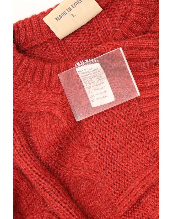 Ανδρικό πουλόβερ Luidiana Crew Neck Jumper Μεγάλο Κόκκινο Ακρυλικό