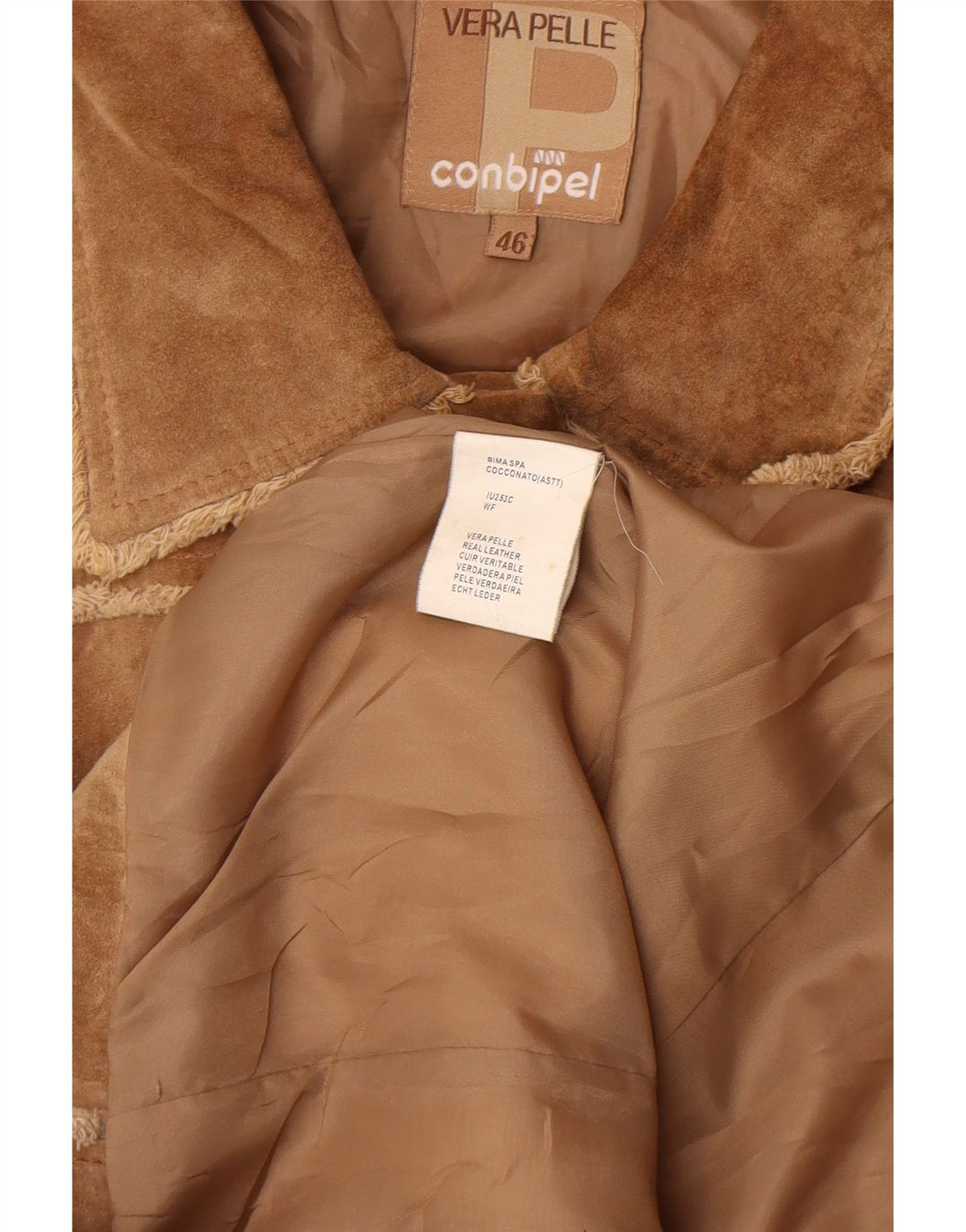 Conbipel Γυναικείο Suede Jacket IT 46 Large Brown Δερμάτινο