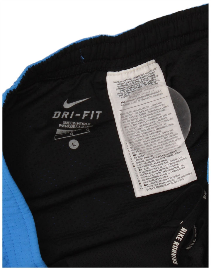 Ανδρικό αθλητικό σορτς Nike Dri Fit με μεγάλο μπλε πολυεστέρα