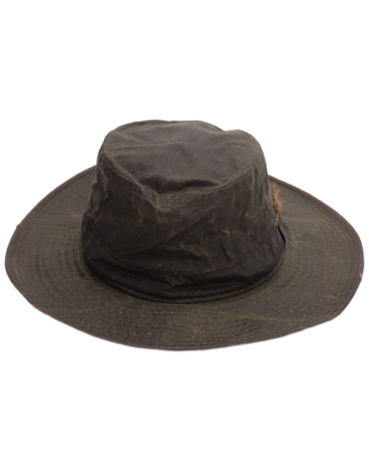 Vintage Ανδρικό Κερωμένο Καπέλο Bucket Μεγάλο Χακί Βαμβακερό