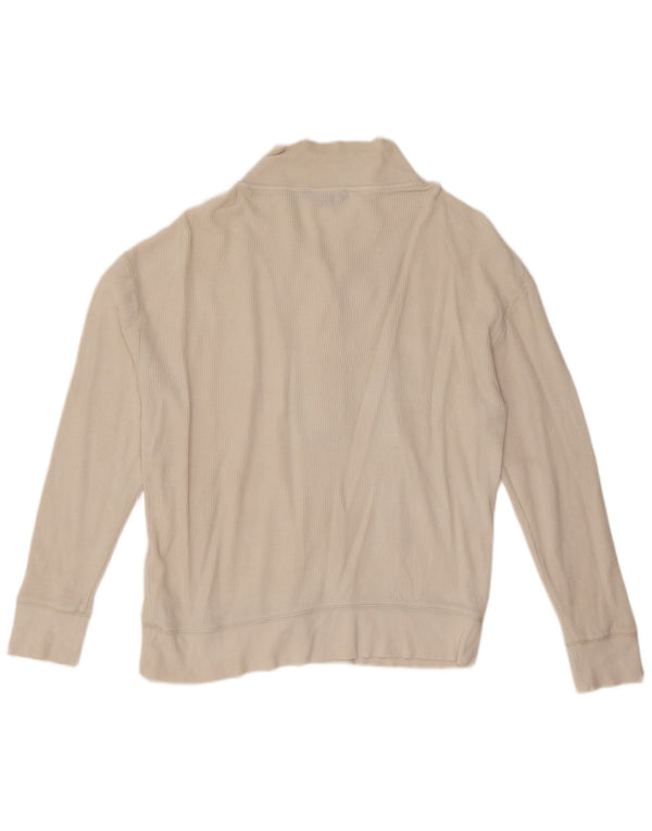 Γυναικείο φούτερ με λαιμόκοψη Ralph Lauren UK 14 μεσαίο λευκό βαμβακερό
