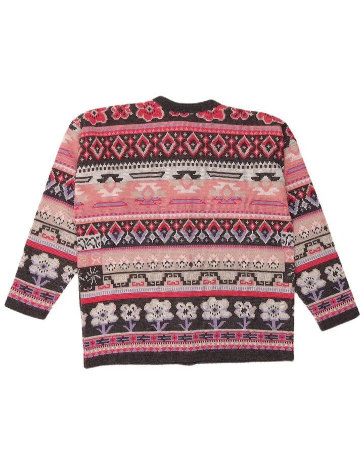 Γυναικείο πουλόβερ με ζακέτα CANDA UK 14 Medium Pink Fair Isle