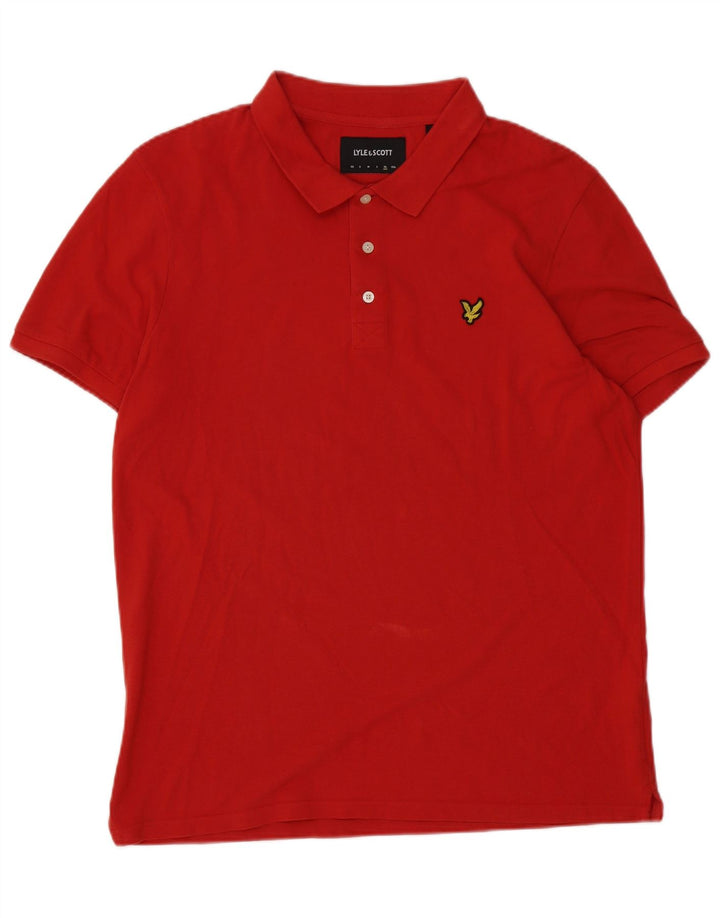 Ανδρικό πουκάμισο πόλο Lyle & Scott XL κόκκινο βαμβακερό
