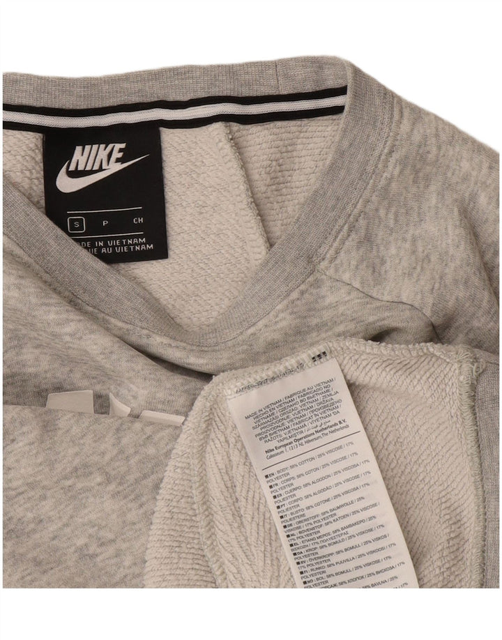 Γυναικείο γραφικό υπερμεγέθη φούτερ Nike UK 10 Μικρό γκρι βαμβακερό