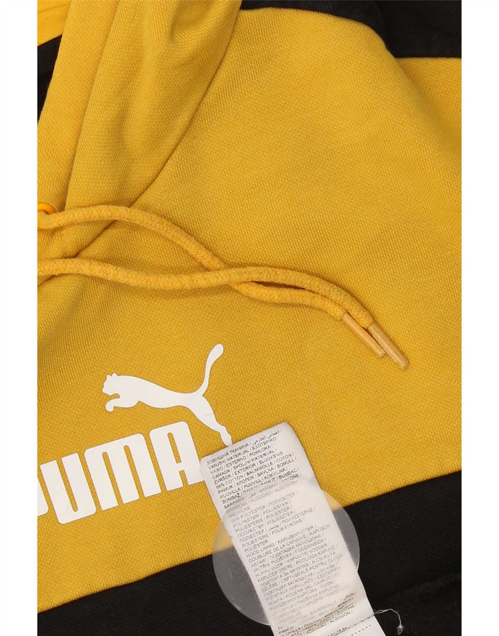 Ανδρικό κουκούλα Puma, μεσαίο κίτρινο, βαμβακερό