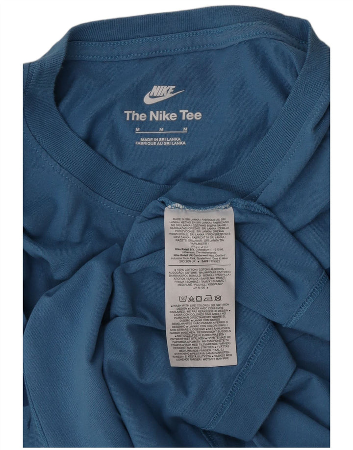 Ανδρικό γραφικό μπλουζάκι Nike, μεσαίο μπλε βαμβακερό