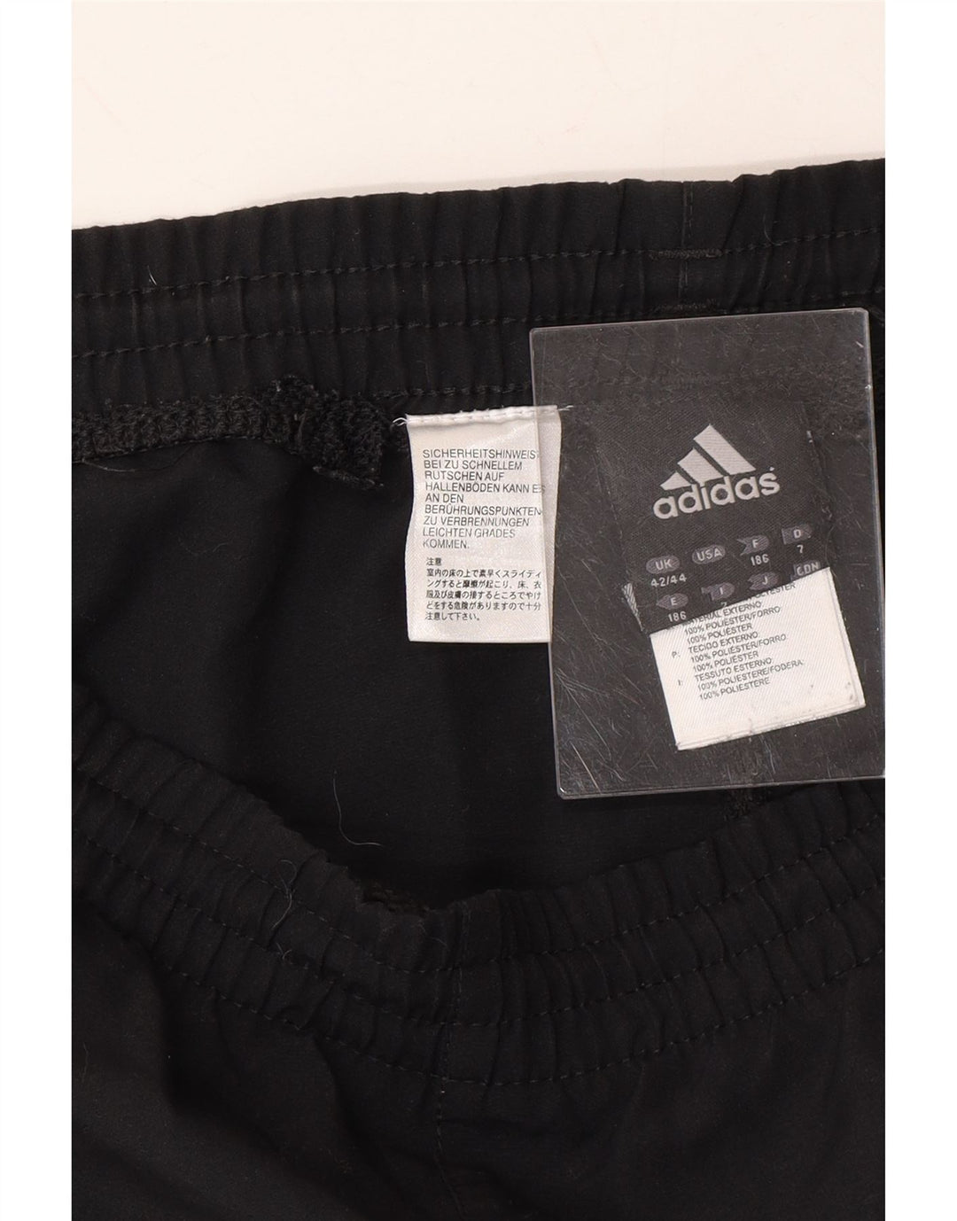 ADIDAS Mens Tracksuit Trousers UK 42/44 Large Black Polyester Vintage Adidas and Second-Hand Adidas from Messina Hembry 