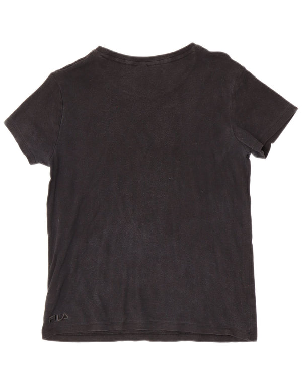 Fila Boys Graphic T-Shirt Top 11-12 ετών Μαύρο Βαμβακερό