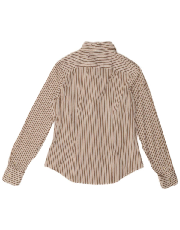Tommy Hilfiger Γυναικείο Stretch Πουκάμισο US 8 Βαμβακερό μεσαίο μπεζ ριγέ
