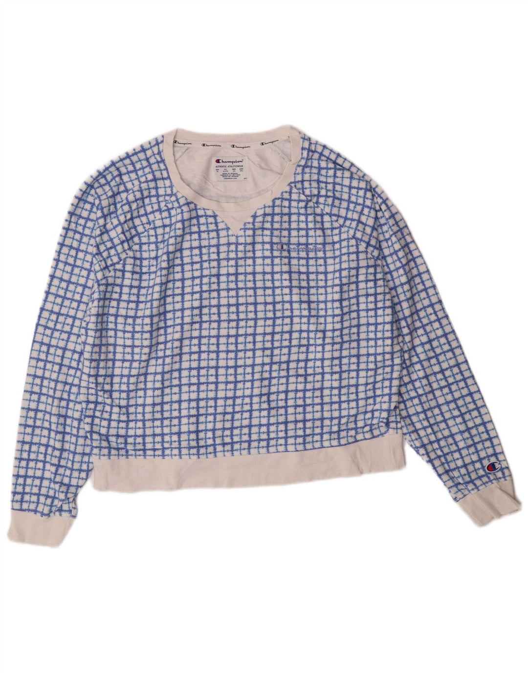 Champion Γυναικεία Φούτερ Jumper UK 18 XL Blue Check Cotton