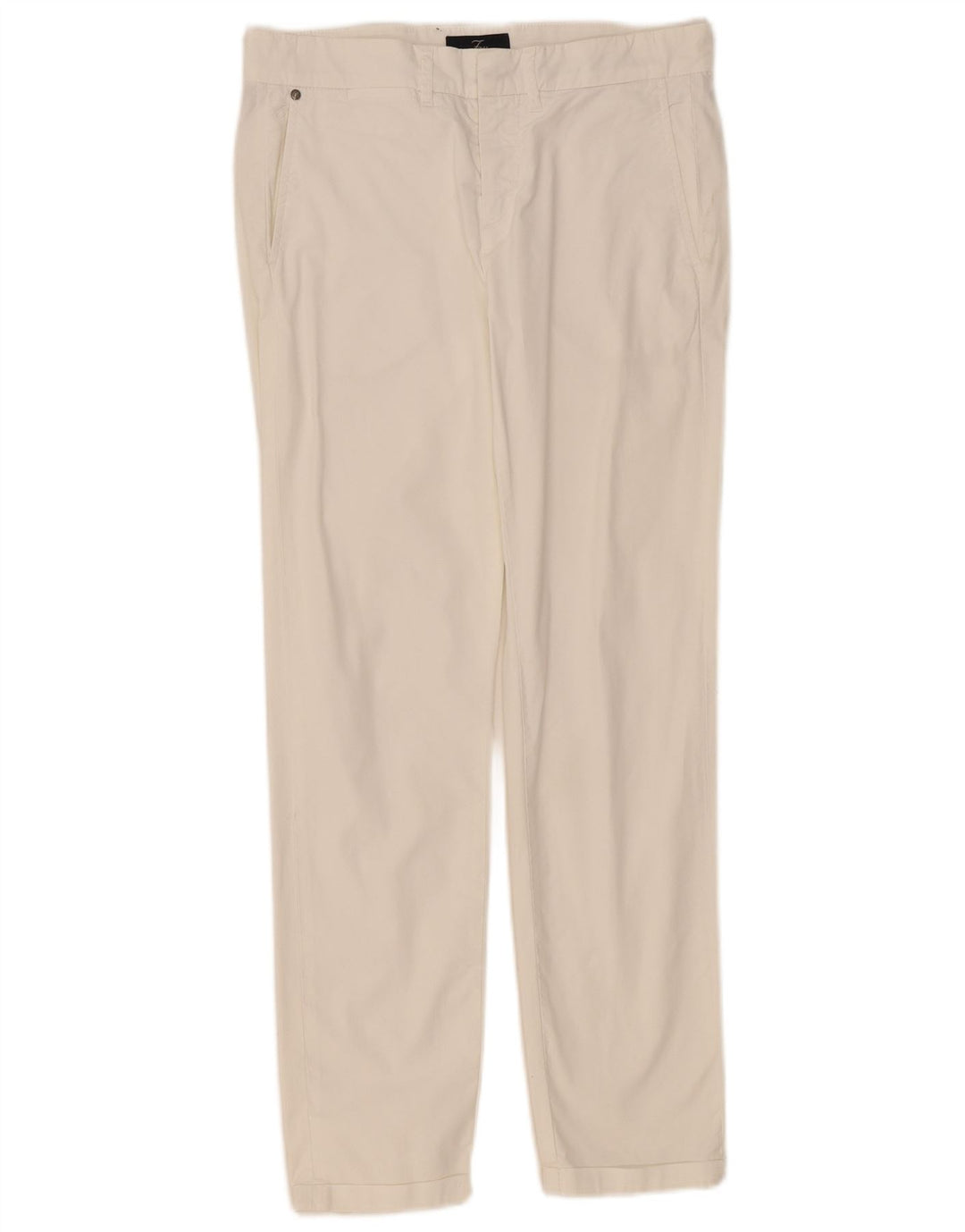 Γυναικείο ίσιο παντελόνι Chino Fay W29 L29 Λευκό βαμβακερό