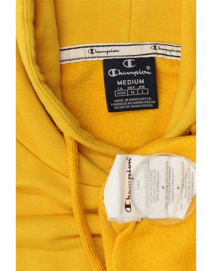 Ανδρικό Champion Graphic Hoodie Jumper από μεσαίο κίτρινο βαμβάκι