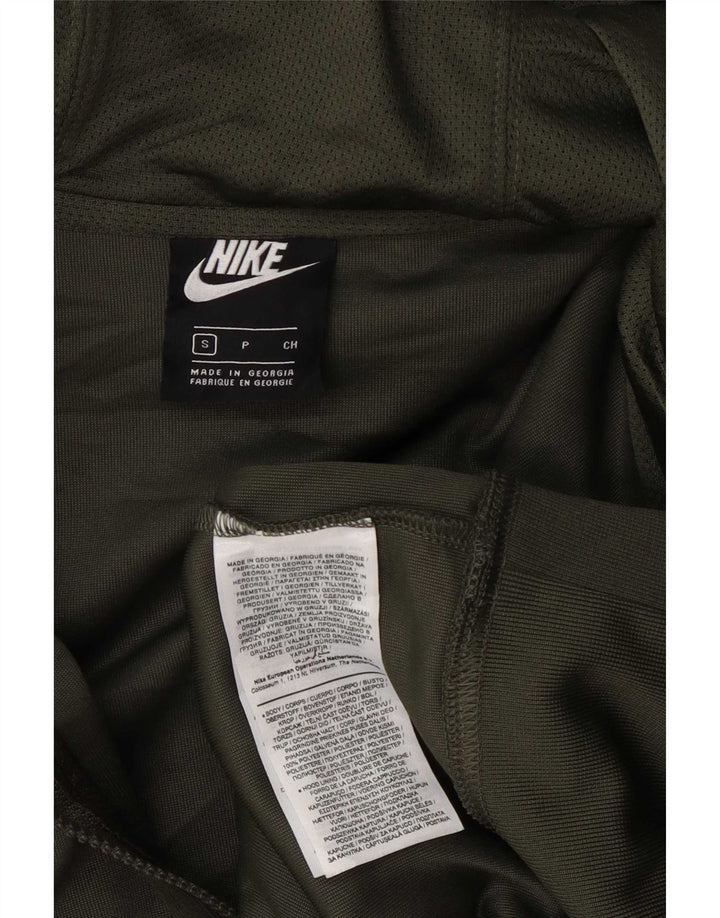 Ανδρικό πουλόβερ Nike με φερμουάρ με κουκούλα από μικρό πράσινο πολυεστέρα