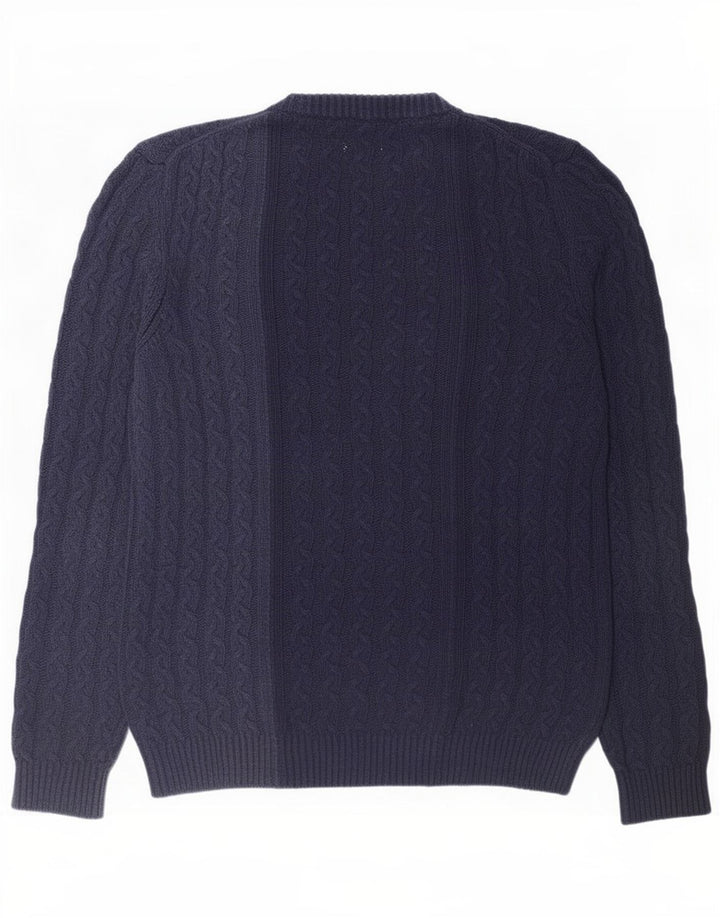Ανδρικό πουλόβερ Zara Crew Neck Jumper Medium Navy Blue