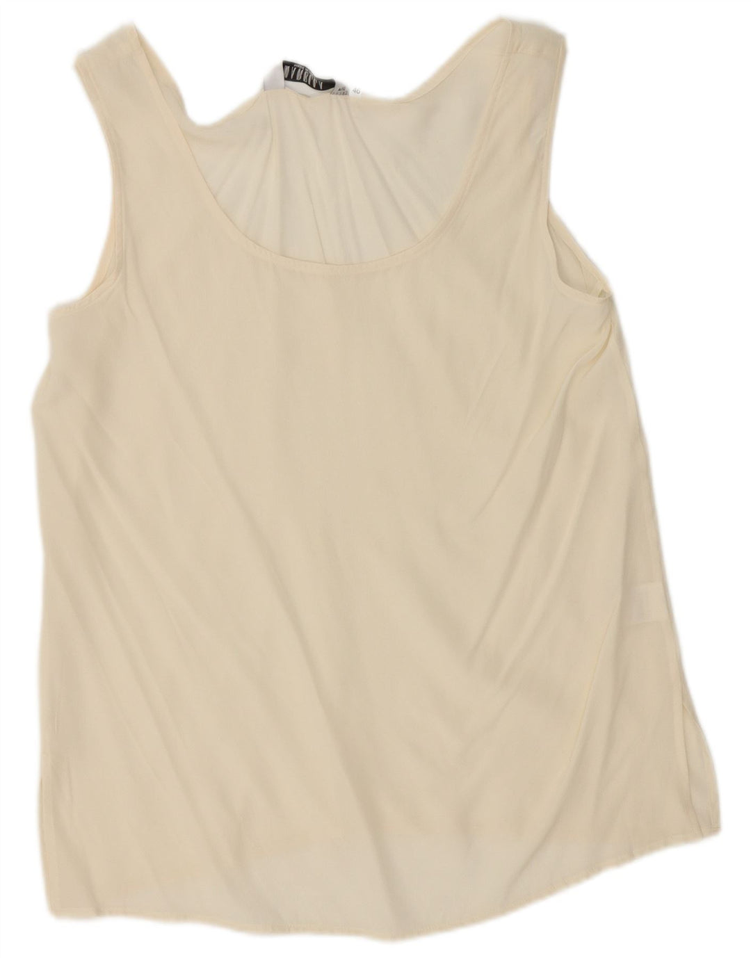 Marella Womens Vest Top IT 46 Large Off White Silk