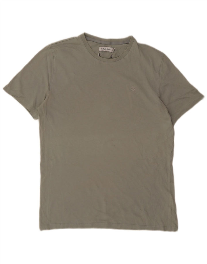 CALVIN KLEIN Ανδρικό T-Shirt Top Μικρό Γκρι βαμβακερό