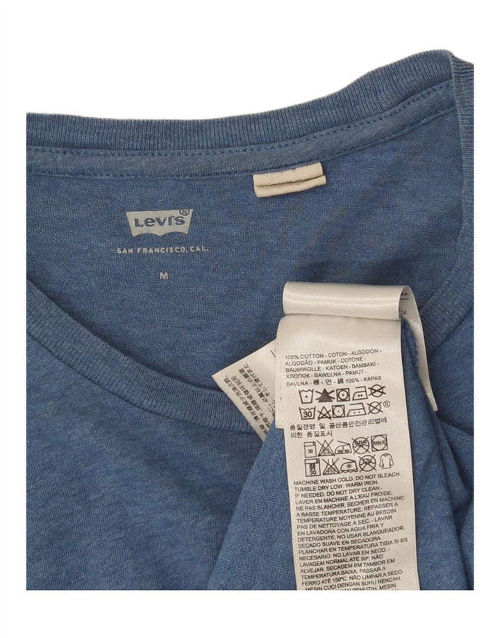 Γυναικείο γραφικό μπλουζάκι Levi's Top UK 12 μεσαίου μπλε βαμβακερό