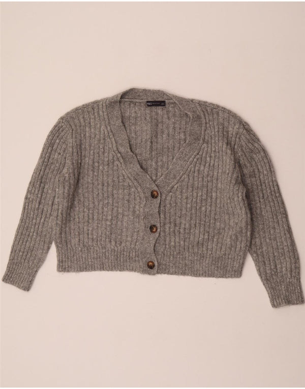 Marks & Spencer Γυναικείο Crop Oversized Ζακέτα πουλόβερ UK 16 Large Grey