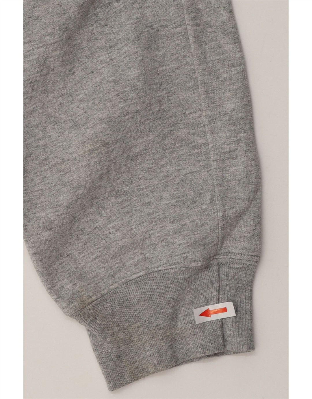 CHAMPION Mens Graphic Tracksuit Trousers Joggers Small Grey Flecked Cotton