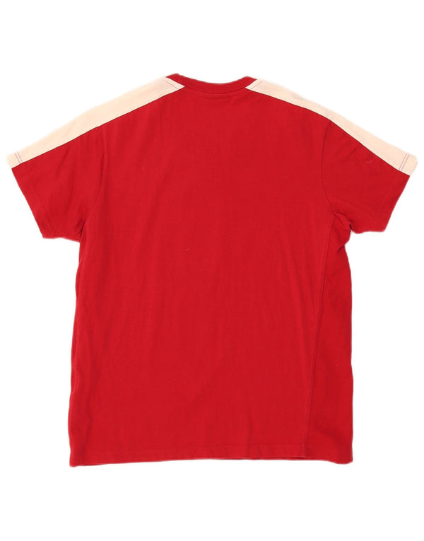 CHAMPION Γυναικείο Μυϊκό Μυϊκό T-Shirt Top UK 14 Medium Red Colourblock