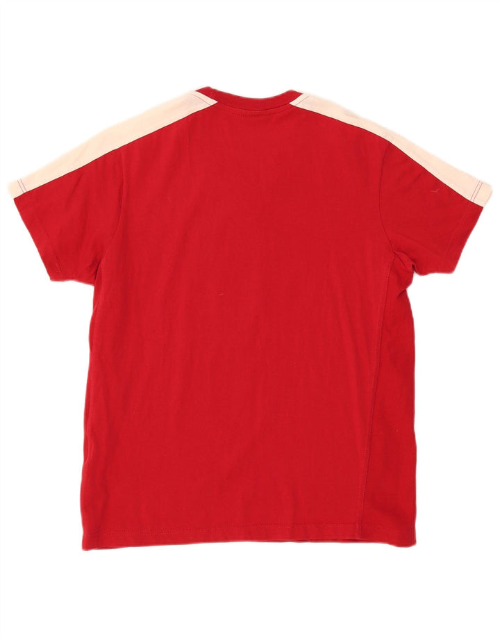 CHAMPION Γυναικείο Μυϊκό Μυϊκό T-Shirt Top UK 14 Medium Red Colourblock