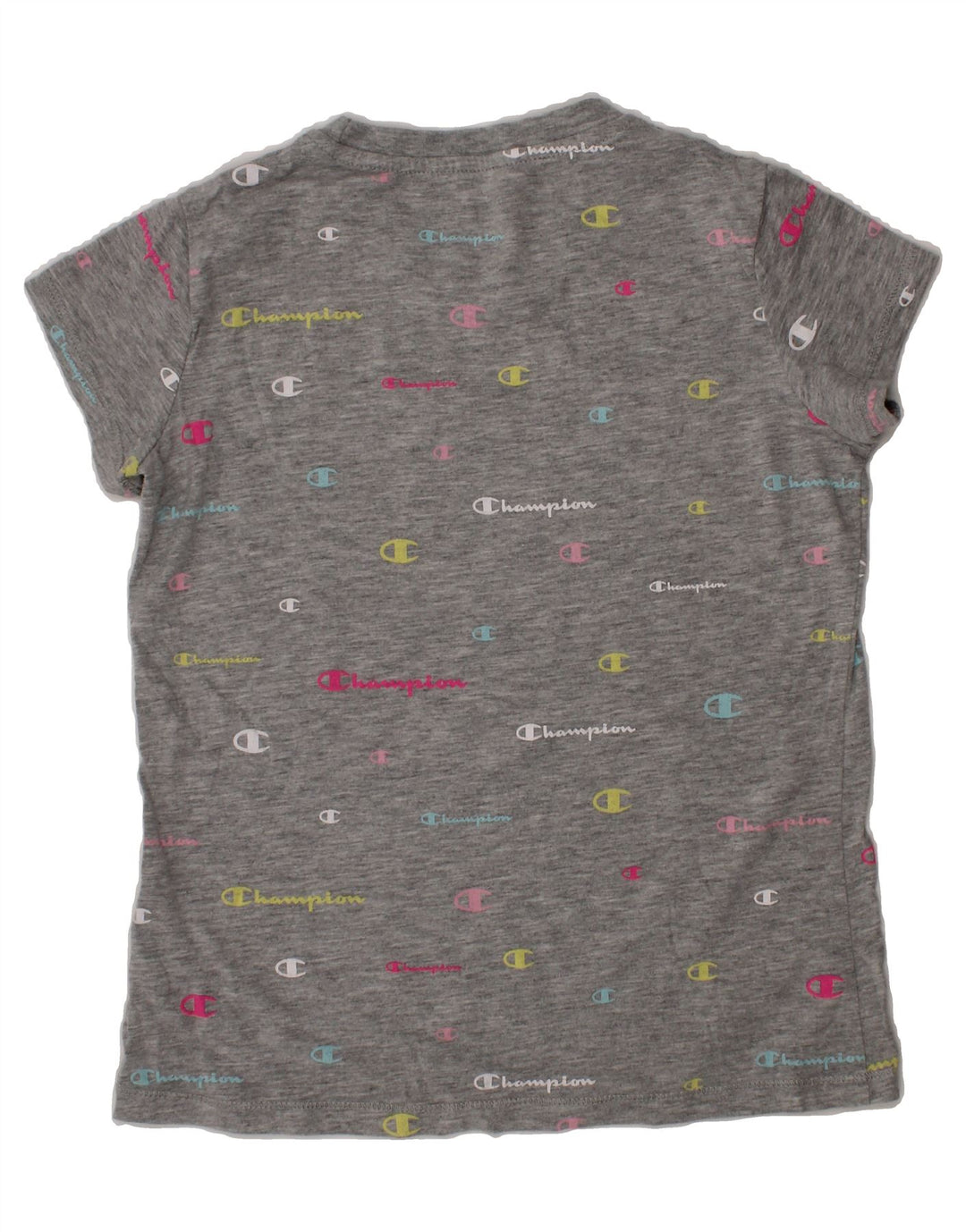 CHAMPION Girls Graphic T-Shirt Top 9-10 Years Medium Grey Vintage Champion and Second-Hand Champion from Messina Hembry 