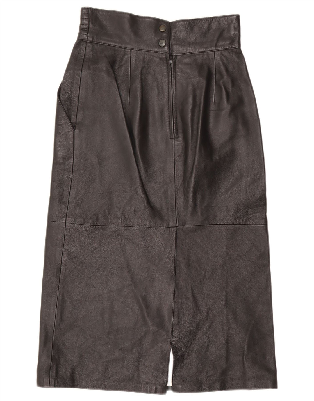 Vintage Γυναικεία Δερμάτινη Φούστα EU 36 Small W26 Μαύρη Δερμάτινη