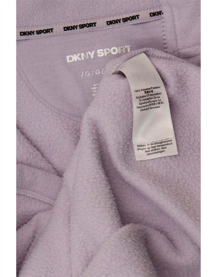 Dkny Γυναικείο Γραφικό Μπουφάν UK 16 Μωβ πολυεστέρας