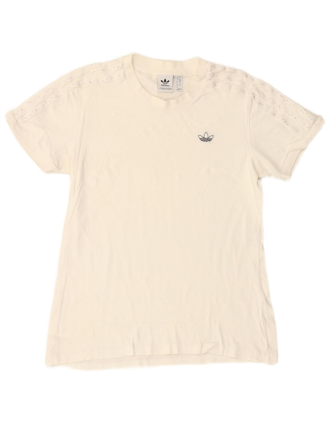Γυναικείο T-Shirt ADIDAS Top UK 10 Small White