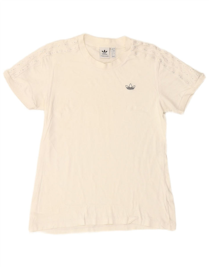 Γυναικείο T-Shirt ADIDAS Top UK 10 Small White