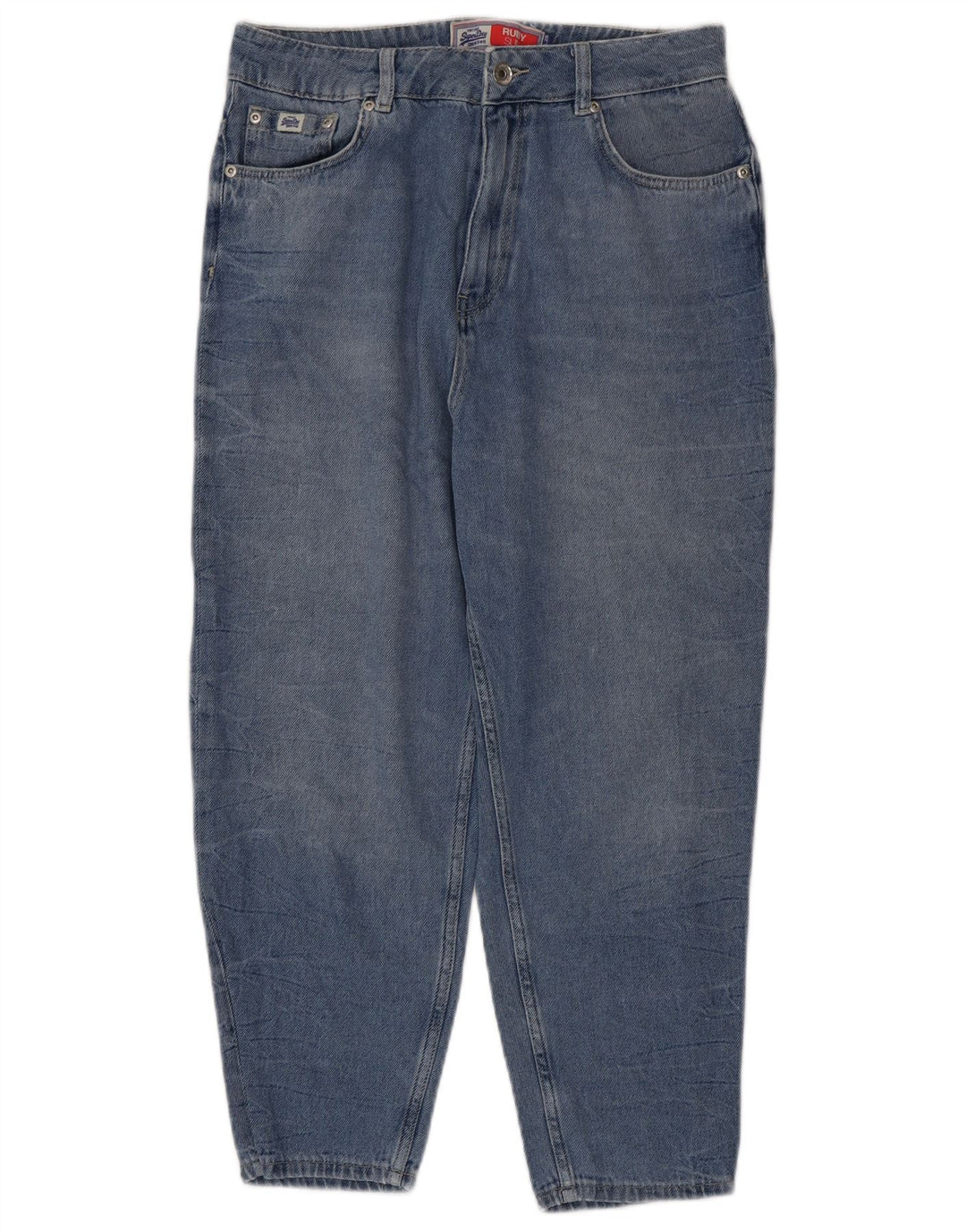Superdry Γυναικείο Ruby High Waist Crop Slim Jeans W30 L24 Μπλε βαμβακερό