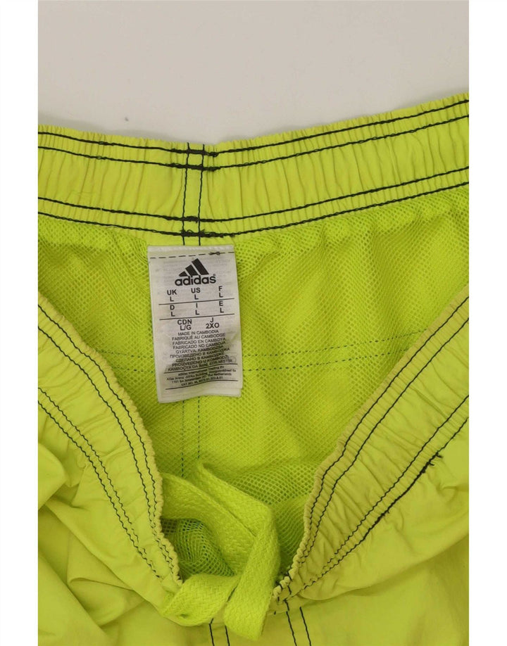 Ανδρικό σορτς κολύμβησης Adidas μεγάλο πράσινο πολυεστέρα