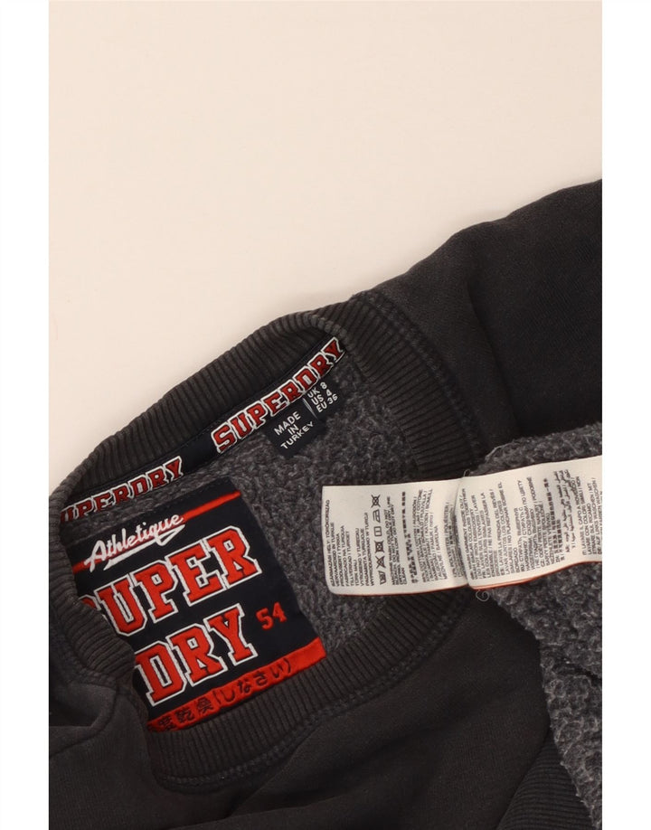 Superdry Ανδρική γραφική μπλούζα μεγάλου μεγέθους Jumper UK 8 μικρό γκρι βαμβακερό