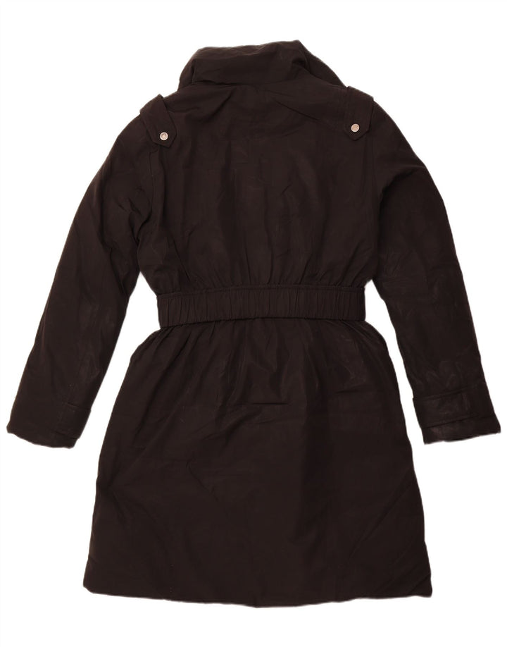 MASSIMO DUTTI Γυναικείο παλτό με επένδυση UK 18 XL μαύρο πολυεστέρα χειμώνα