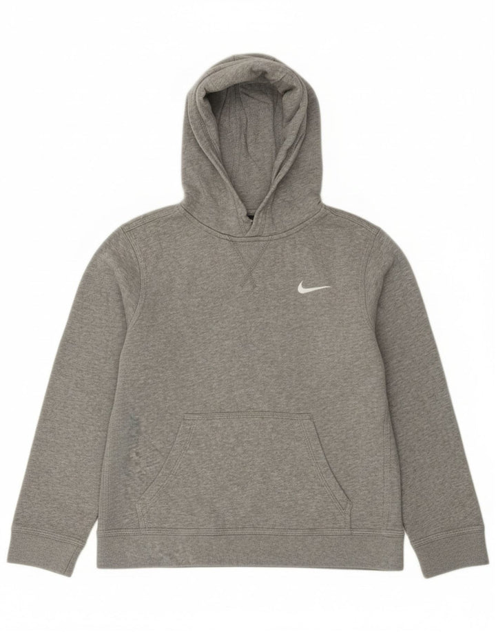 Nike Boys Hoodie Jumper 10-11 ετών Medium Grey Flecked