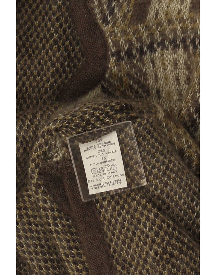 Vintage γυναικεία ζακέτα UK 16 Large Grey Check Wool