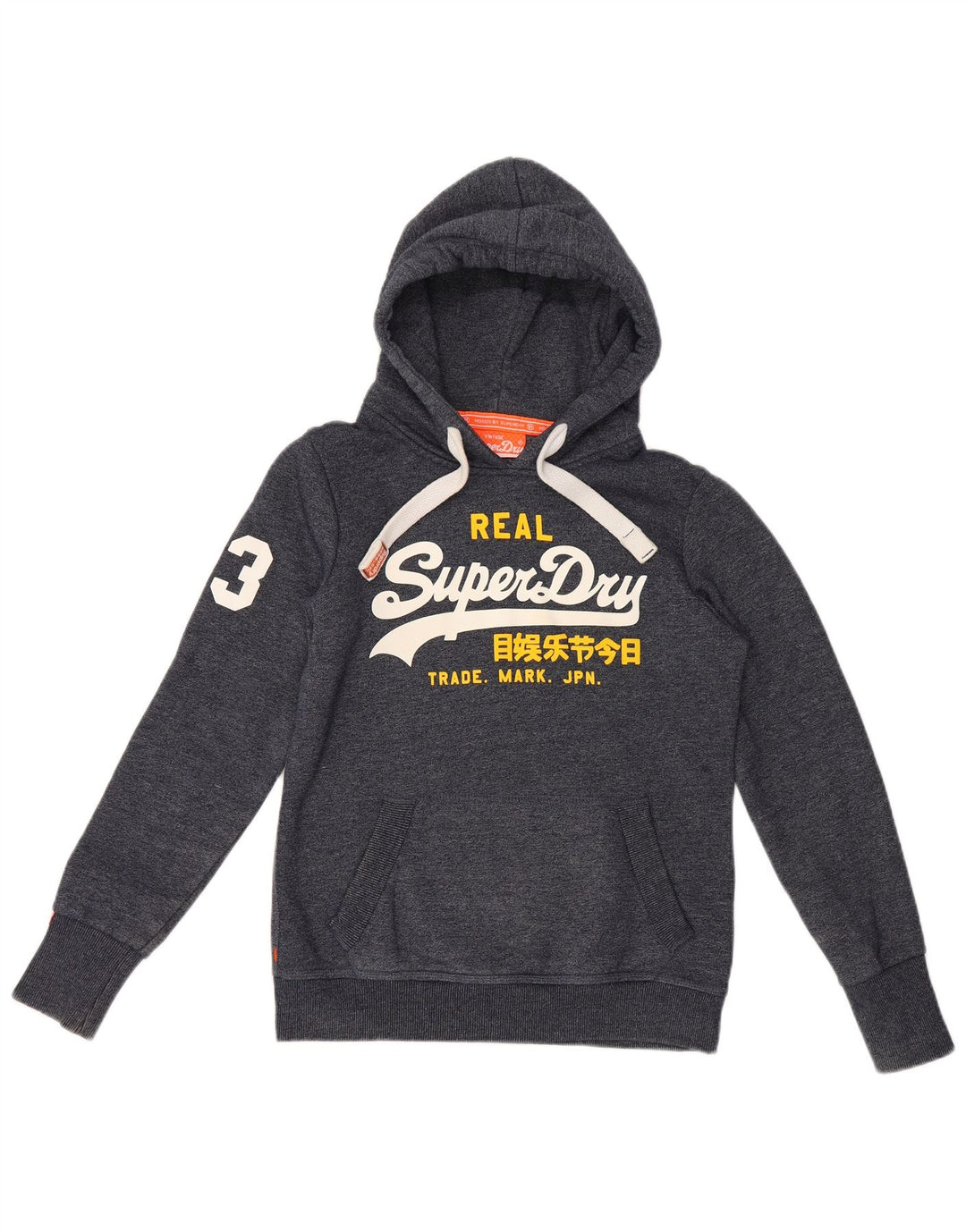 Ανδρικό γραφικό κουκούλα Superdry, βαμβακερό μεσαίο ναυτικό