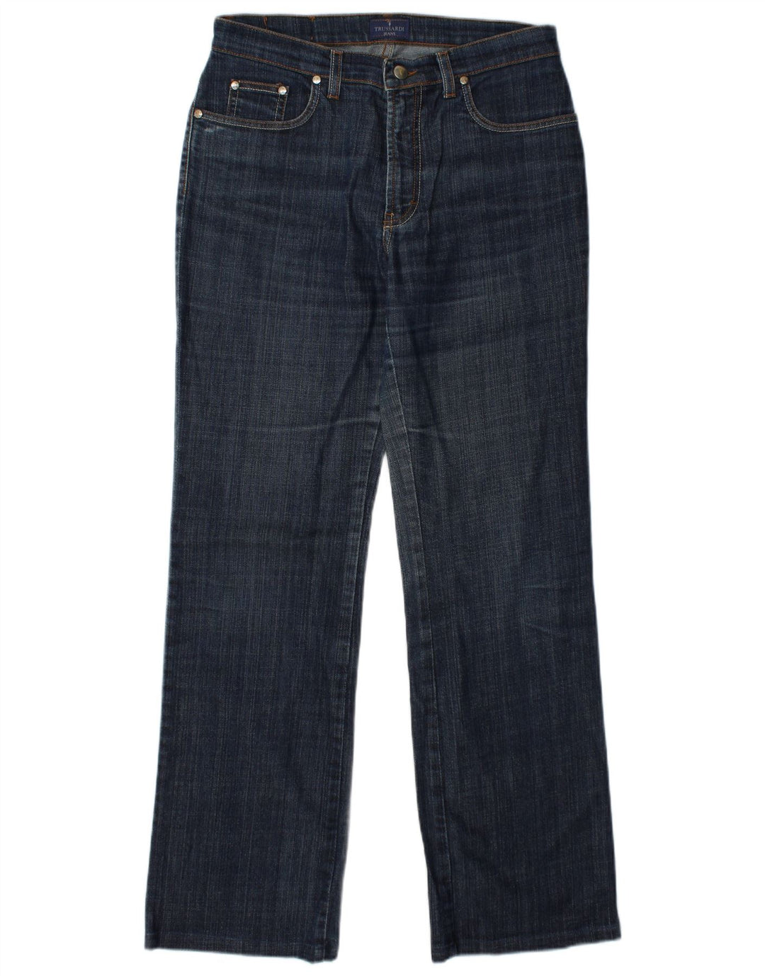 TRUSSARDI Γυναικείο ίσιο τζιν W30 L31 Μπλε βαμβακερό