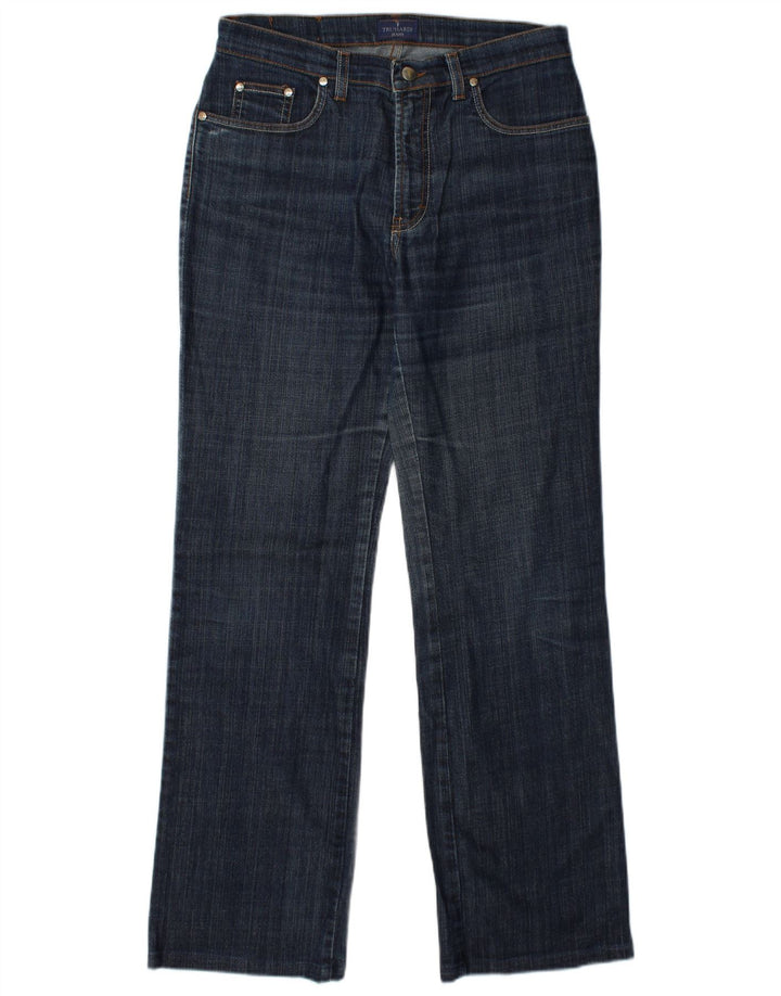 TRUSSARDI Γυναικείο ίσιο τζιν W30 L31 Μπλε βαμβακερό